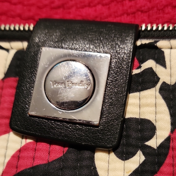 Vera Bradley Black and Pink Floral Wallet - Picture 7 of 7